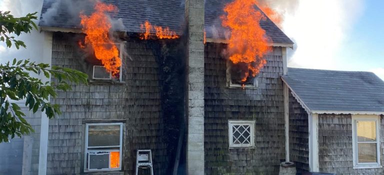 Ipswich Fire Department Extinguishes Two-Alarm House Fire
