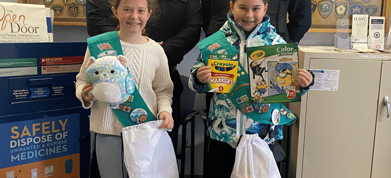 Ipswich Police Department Receives Comfort Bag Donations from Local Girl Scout Junior Troop